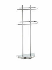 Piantana Porta Asciugamani Feridras Arredo bagno 2 bracci Altezza 87 cm Cromo