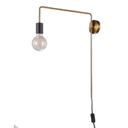 Italux Moniq lampada a sospensione ottone/nera E27 60W