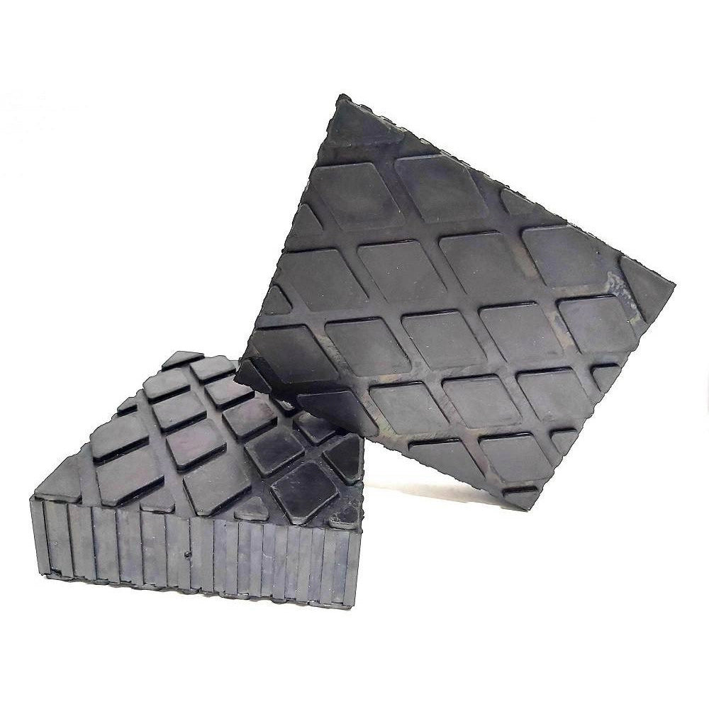 Trade Shop - Set 2 Pezzi Tamponi In Gomma Per Ponti Sollevatori Tampone 16 X 12 X 5 Cm -