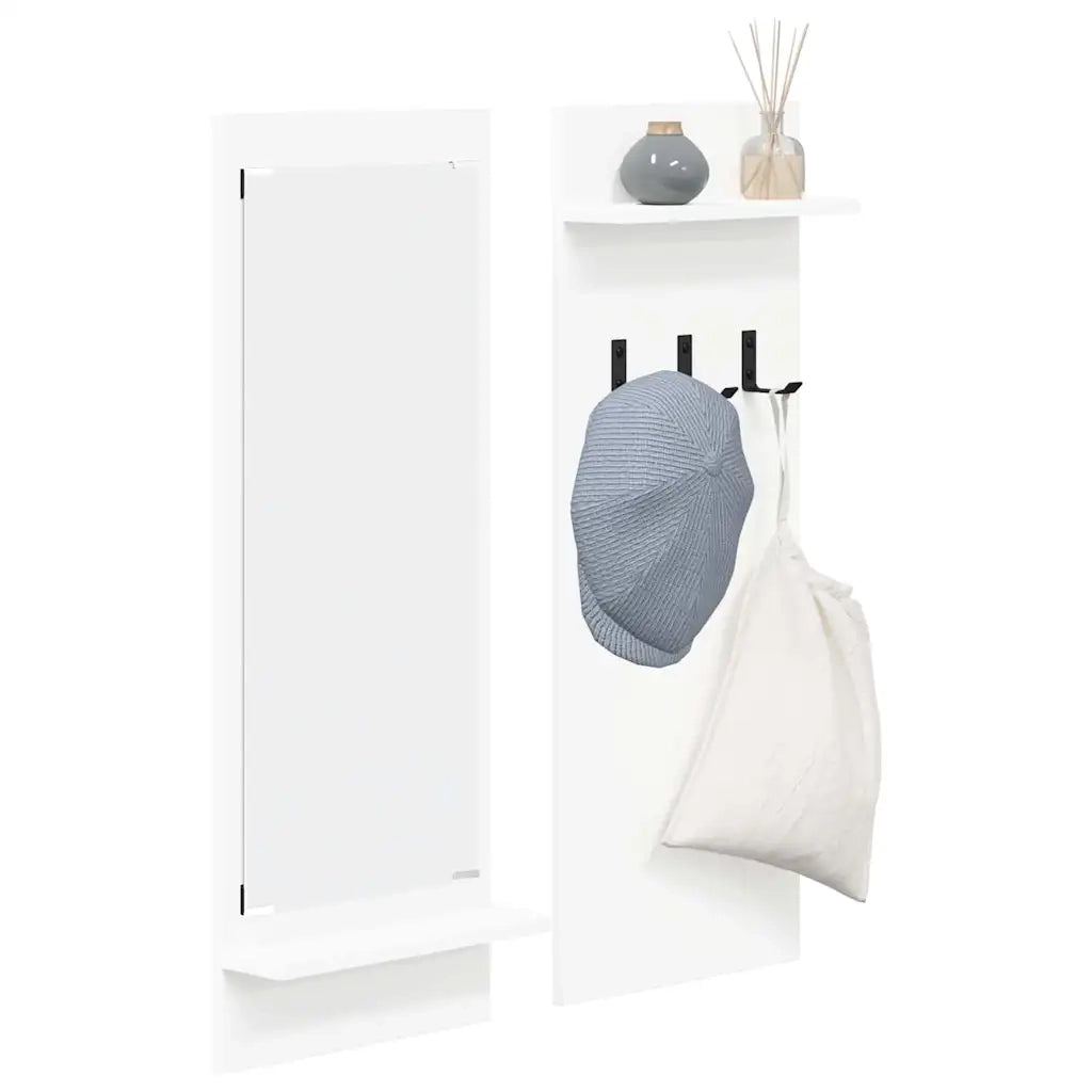 Appendiabiti a muro Bianco 70 x 10 x 90 cm Legno multistrato CFW8365366