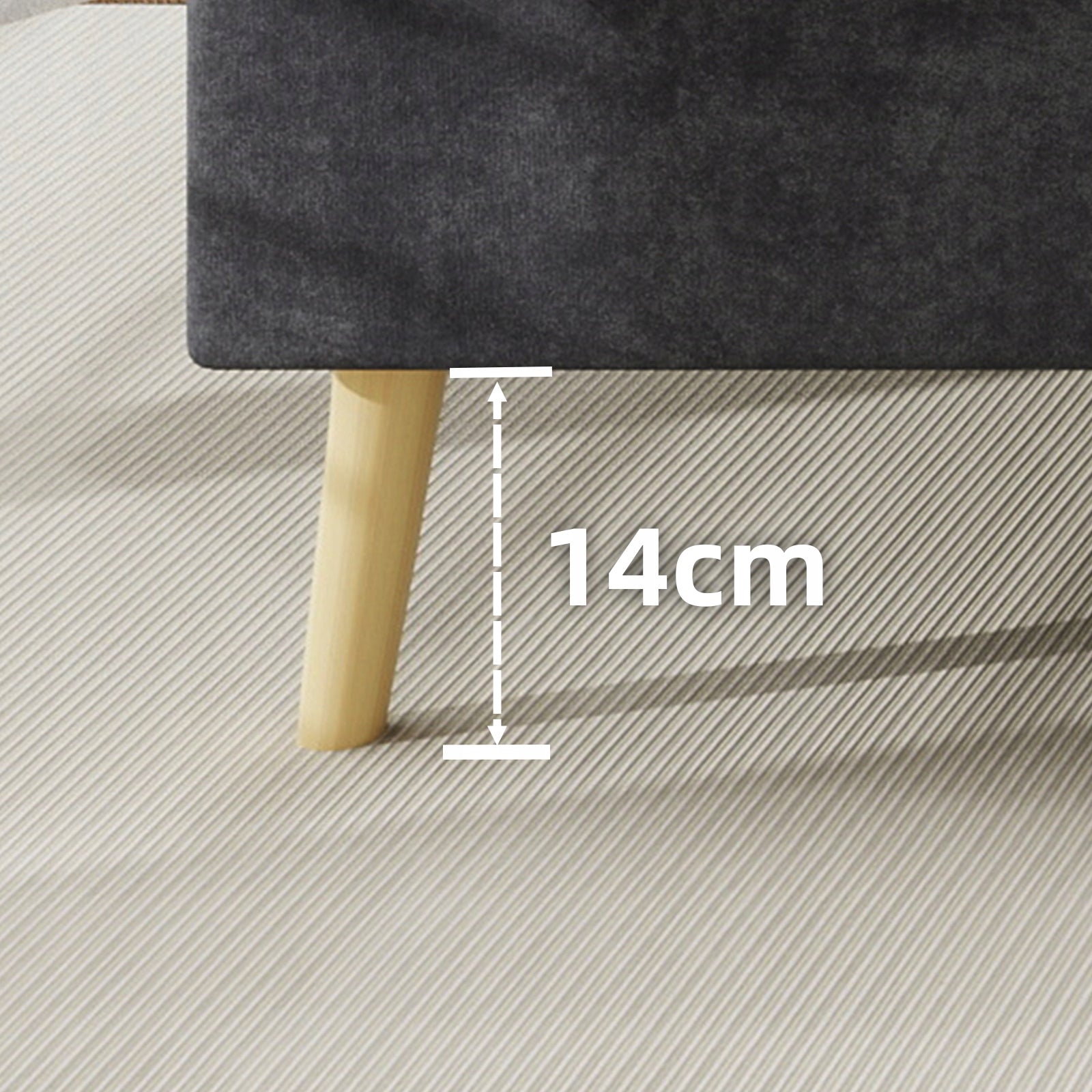 Letto minimalista - Xylo - 140x200 - Grigio senza materasso