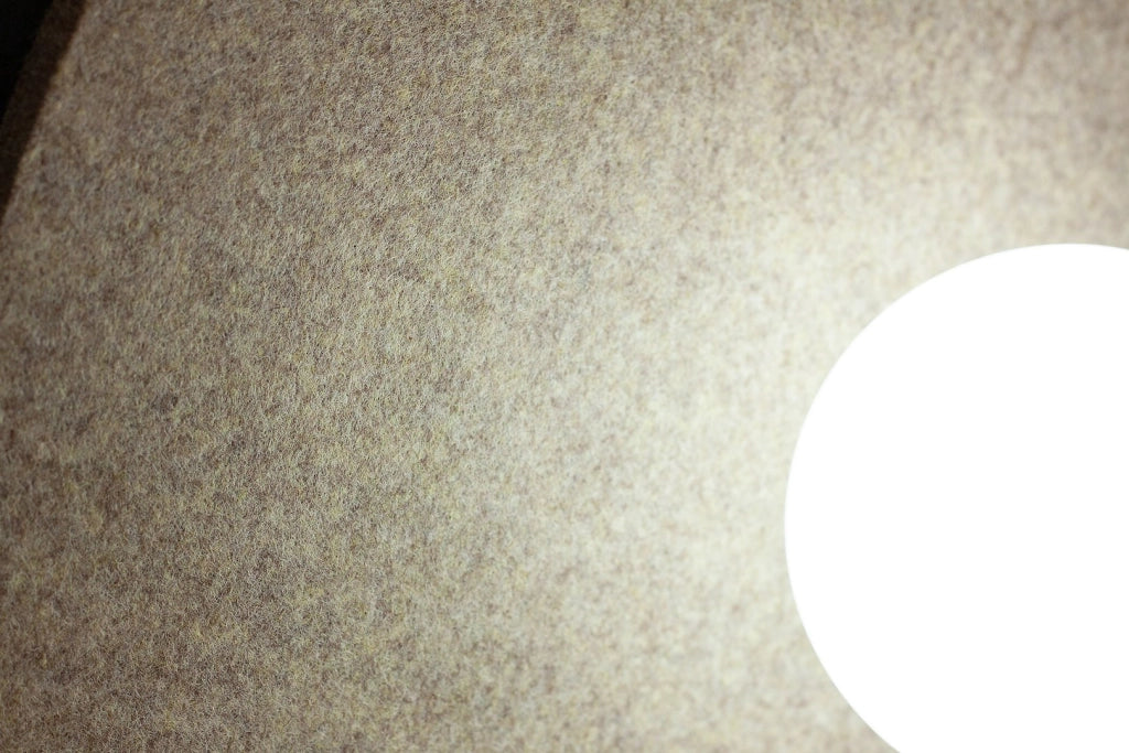 Applique da parete CALMA rotonda beige feltro 1xG9 Emibig