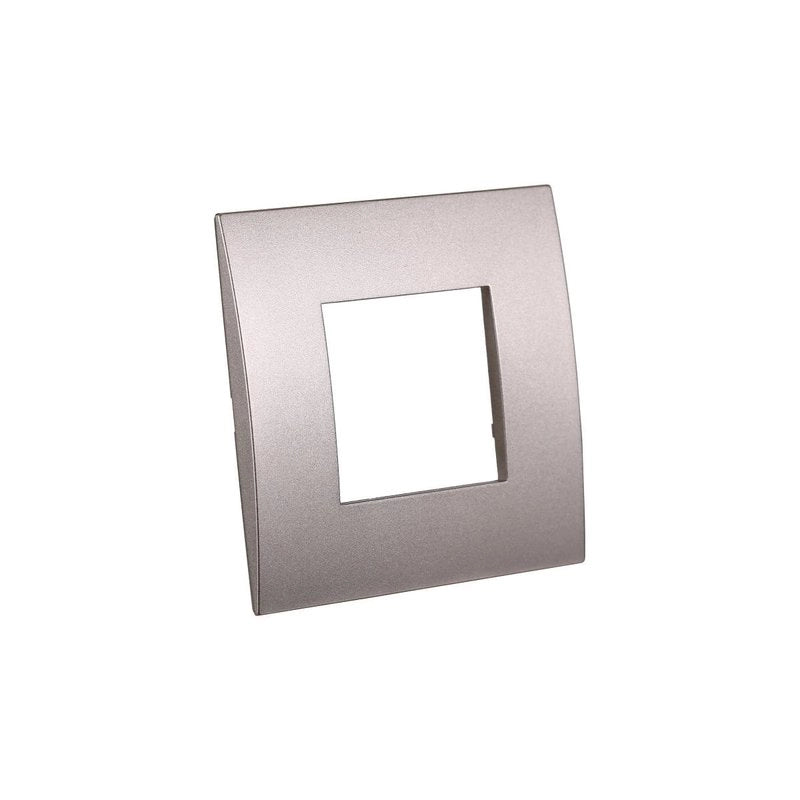 Placca Plastica Serie Venus 2P Colore Titanio Compatibile Con Vimar Arke