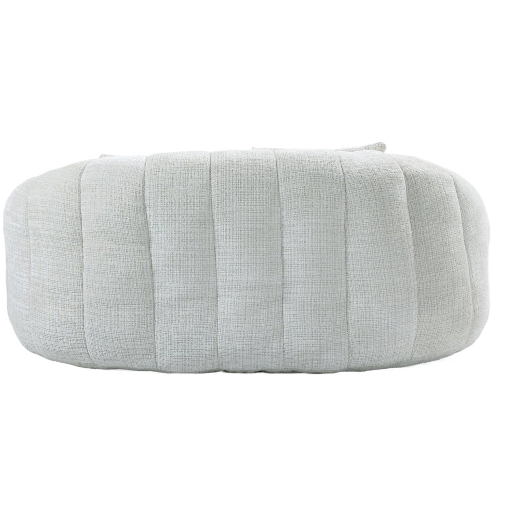 Divano sacco 150x95x63 cm con imbottitura in schiuma; chenille beige