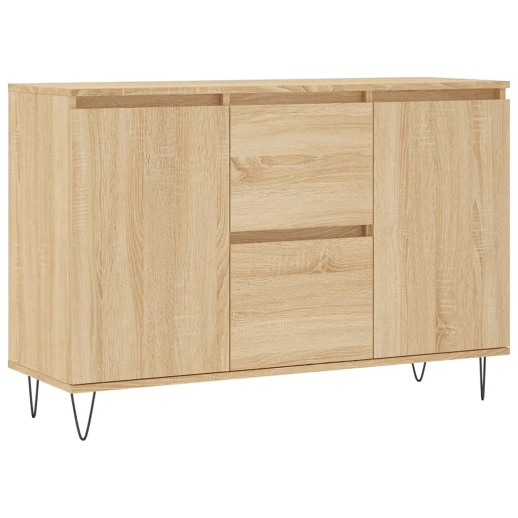 Buffet credenza cassettiera armadio mobile contenitore organizer cucina soggiorno rovere Sonoma 104 x 35 x 70 cm legno ingegnerizzato marrone 02_0031485