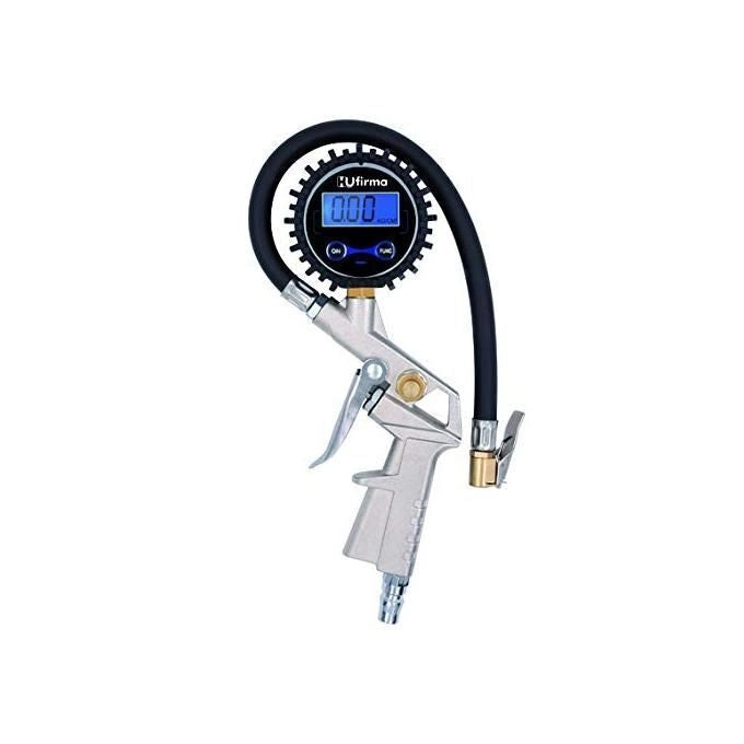 Hufirma HUPG-MDIG Pistola per Gonfiaggio con Manometro Digitale Attacco Rapido 0-8 bar Corpo Alluminio