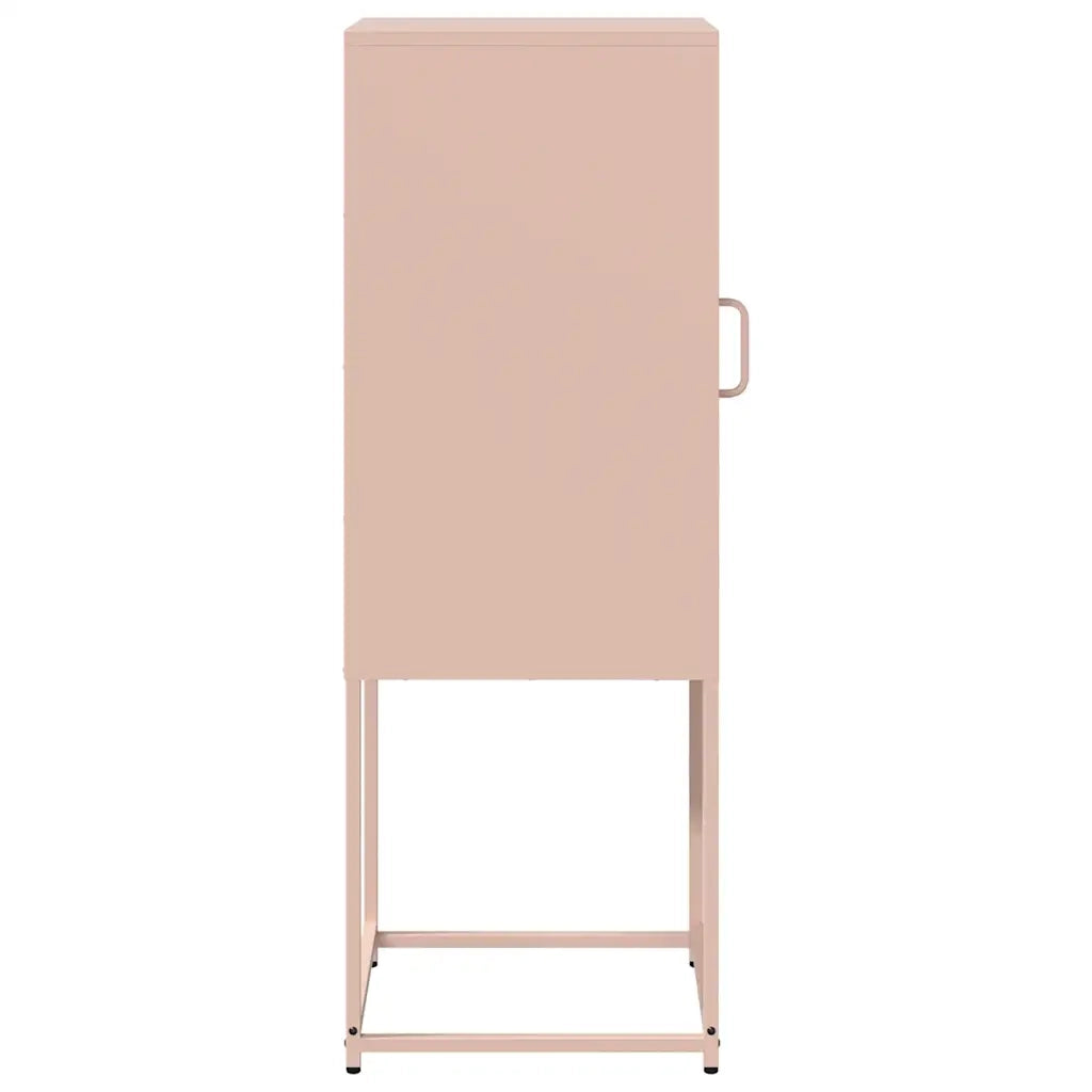 Credenza Rosa 36x39x107 cm in Acciaio Laminato a Freddo 853399