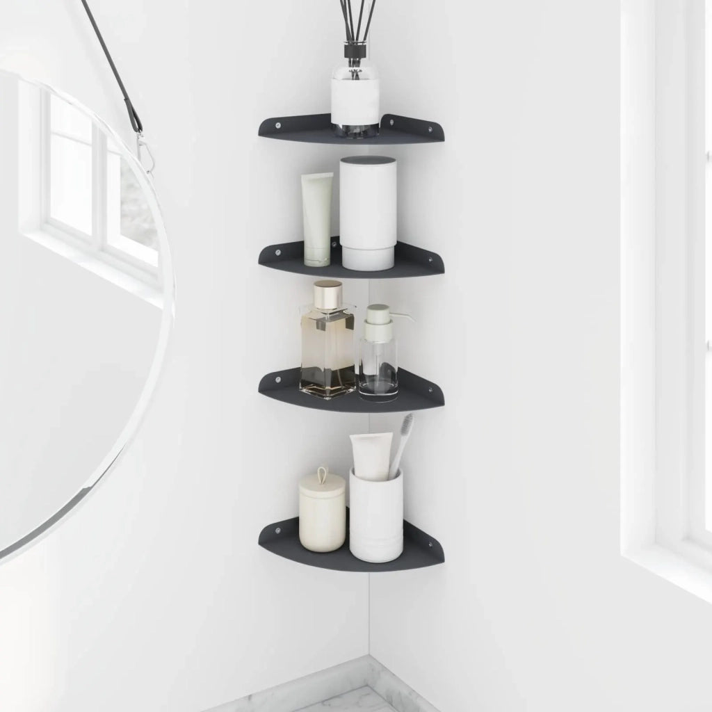 Mensola sospesa con lo scaffale 4 pcs Antracite 18 x 18 x 2 cm 8004091