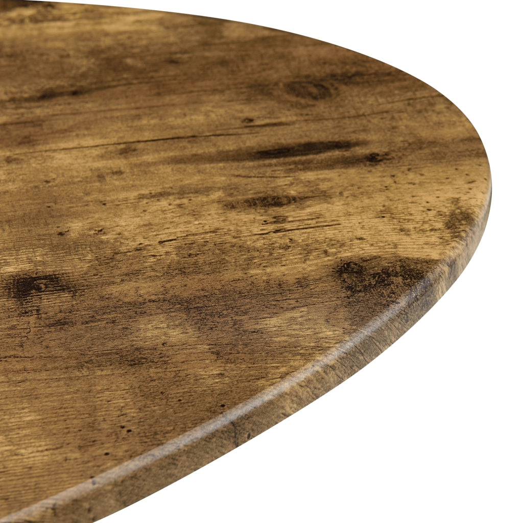 Tavolino da Salotto Viborg con Piano Ovale e 3 Piedini 109,5 x 59,5 x 39,5 cm Effetto Legno Scuro [en.casa]