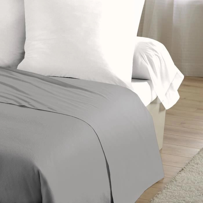 Lenzuolo sopra - HOME LINGE PASSION - 180 x 290 cm - 1 persona - Grigio chiaro