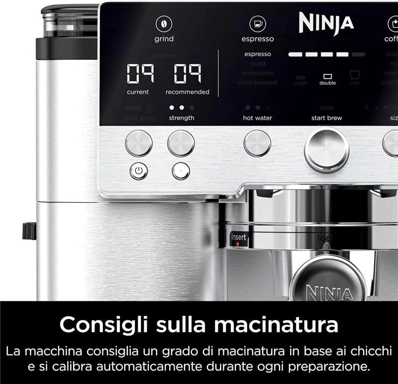 NINJA ES601EU MACCHINA DA CAFFEÈ LUXE CAFÈ PREMIER 3IN1 POTENZA 1650W