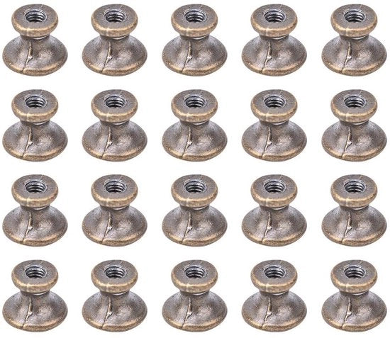 Set di maniglie a forma di fungo in stile retro - 20 set - Alta qualità - Piccola dimensione - Lavorate a mano - Maniglie di caricamento