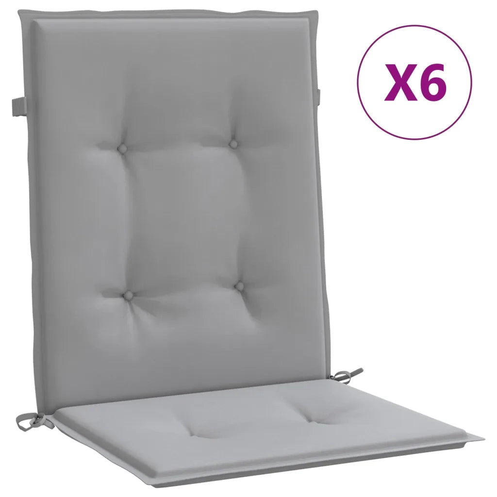 Cuscini per Sedie da Giardino 6 pz Grigio 100x50x3 cm cod mxl 50882