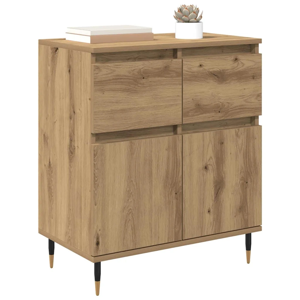 Credenza con Cassetto-Buffet-Armadio da cucina Rovere artigianale 60 x 35 x 70 cm 363484