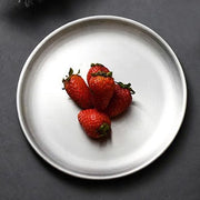 Tavoli da Pranzo in Acciaio Inossidabile a Forma Rotonda - Riciclabili - Facili da Pulire e Resistenti ai Graffi - Tavoli per Cibo e Dolci - Adatti a Tutti gli Anni