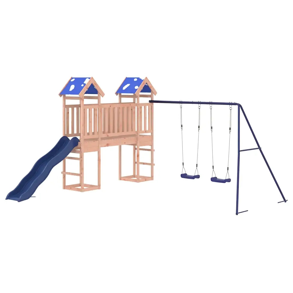 Set da Gioco da Esterno in Legno Massello di Douglas