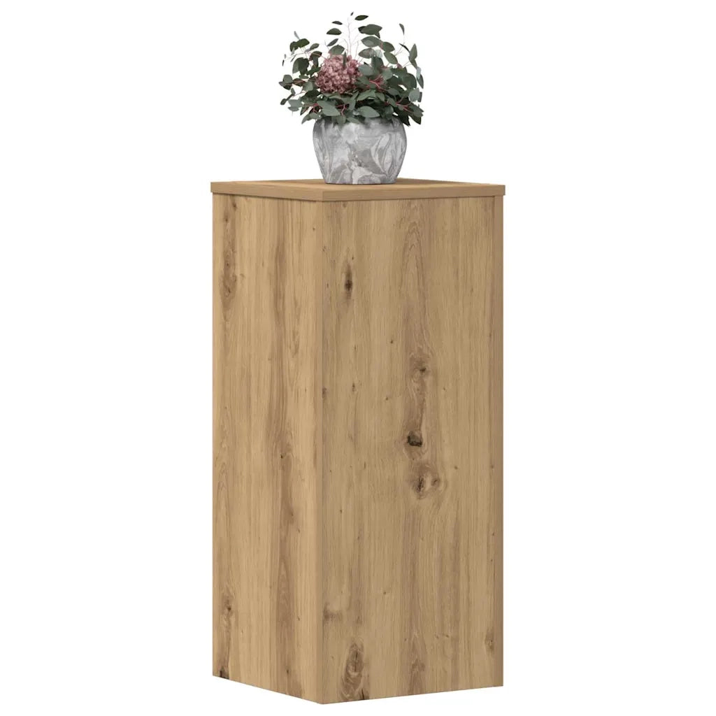Supporti per Piante 2 pz Rovere 30x30x70 cm in Multistrato 852932