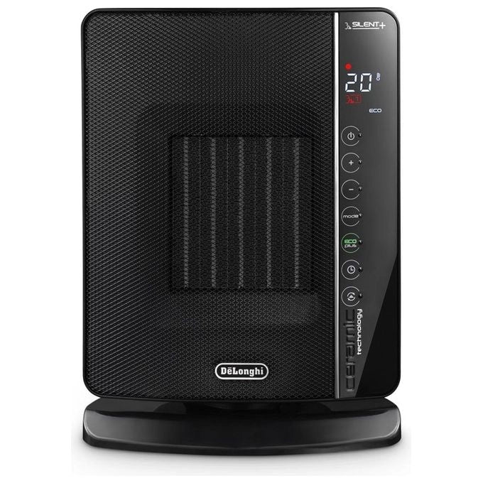 De'Longhi DCH7993ER.BC Silent+ Termoventilatore Ceramico 2400W Timer 24h Telecomando colore Nero