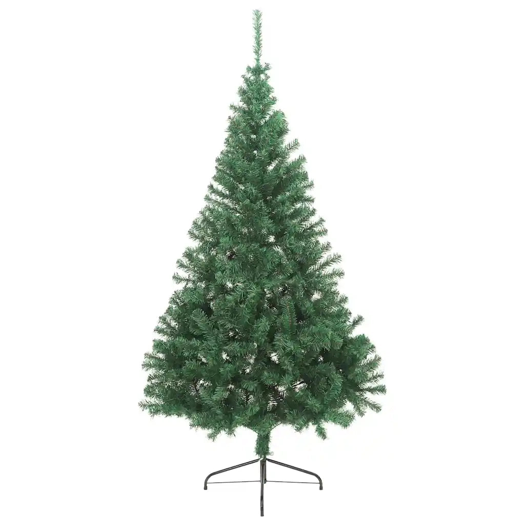 Albero di Natale | Decorazioni natalizie Artificiale Met¨¤ con Supporto Verde 240 cm PVC