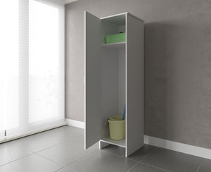 Mobile a Colonna Lavanderia da Esterno 46,5x49x182 cm in PVC Bianco