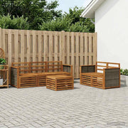Set di divani da esterno 6 pz Naturale Legno di Acacia Massello 3384015
