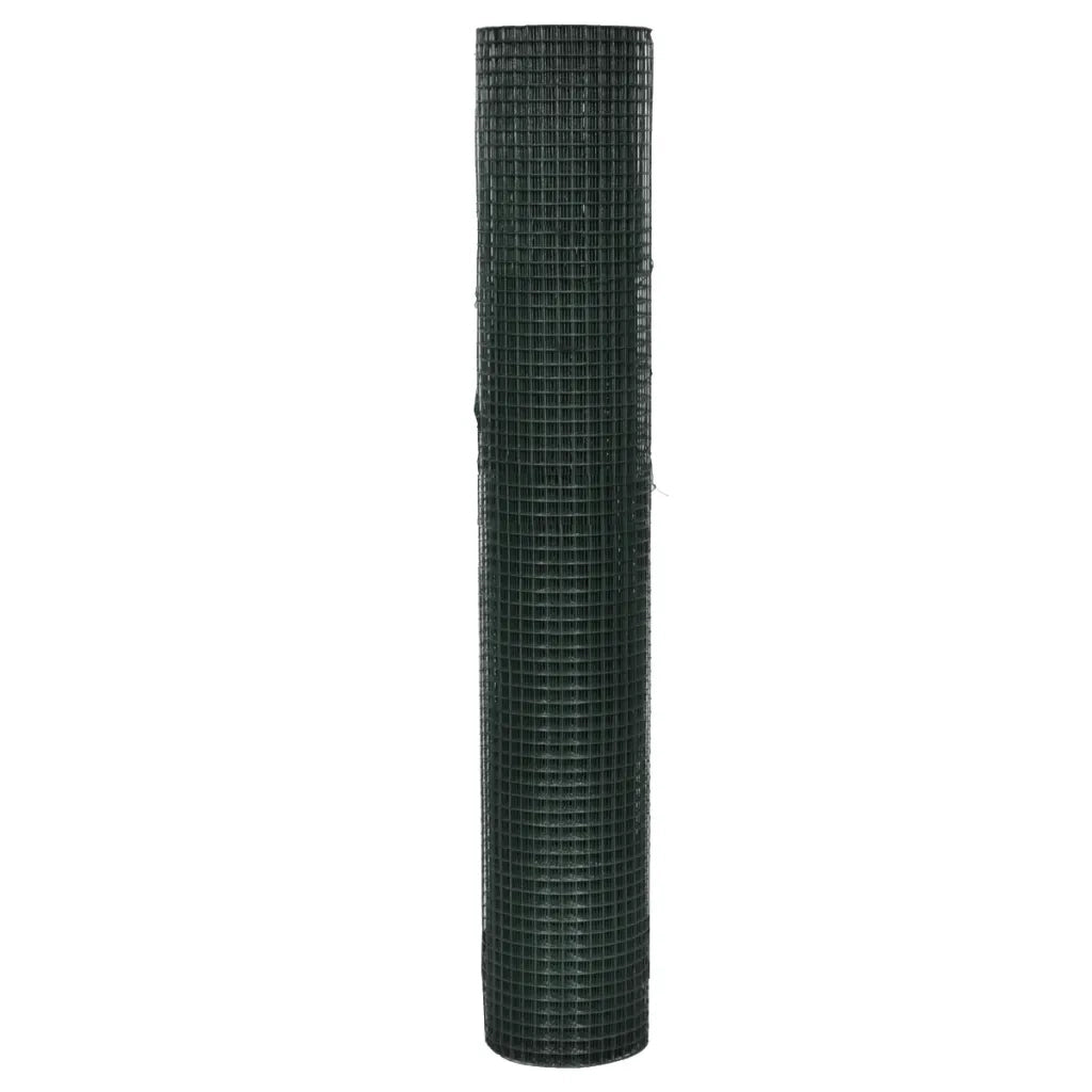 Recinzione da Giardino | Recinzione in Rete per Pollaio Rivestita in PVC 25x1 m Verde