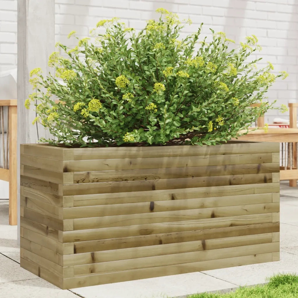 Fioriera | Cassetta per fiori | Vaso da Giardino 90x40x45,5 cm in Legno di Pino Impregnato