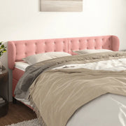 Testiera ad Orecchio Rosa 183x23x78/88 cm in Velluto