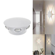 APPLIQUE LED 6 COB LAMPADA PARETE ROTONDO 18W BIANCO FREDDO 6500K ESTERNO FD-20*