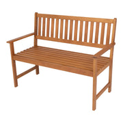 Panca da giardino per 2 persone legno di eucalipto 120 x 58 x 90 cm finitura naturale 03_0008962