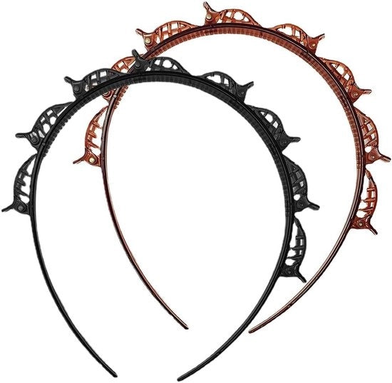 Due capi di fascia unisex con clip e frange doppie - fascia per donne - spille per capelli per stile capelli
