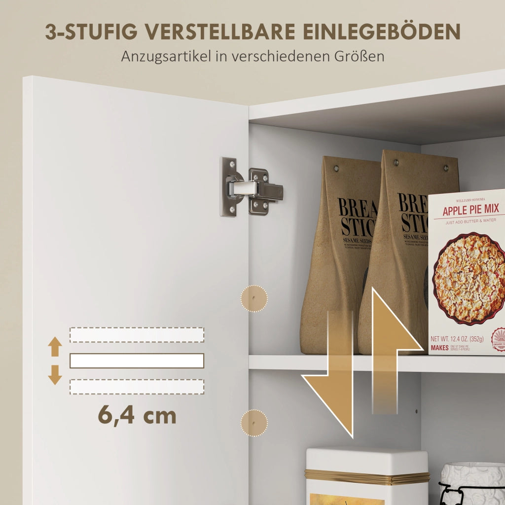 Mobile Cucina con Ripiani Aperti, Fagottiera, Porte ¨C zephmum ¨C Bianco, MDF
