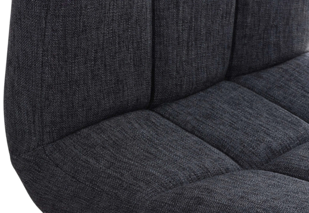 Set di 2 sgabelli Peru in tessuto grigio scuro