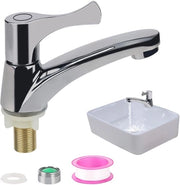 Solidchoice - Tappo da cucina con scarico retrattile - Rubinetto di acqua fredda - Rubinetto singolo - Maniglione in acciaio inox - Facile da installare