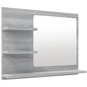 Specchio da bagno 60 x 10,5 x 45 cm in legno ingegnerizzato grigio 02_0006901