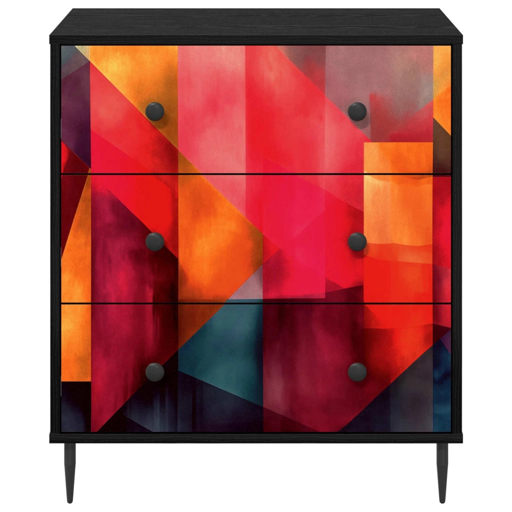 Cassettiera HEESCH Stampa a blocchi di colore 66 x 36,5 x 76 cm 8007378
