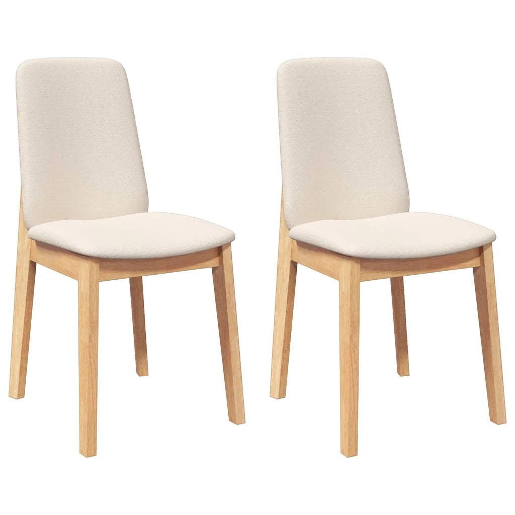 Sedie da Pranzo con Cuscini 2 pz in Legno Massello di Hevea 4102445
