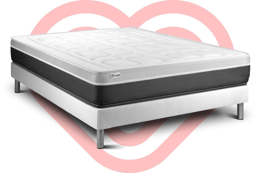 Letto con materasso VITAL SOFT 140 x 220 cm Rete kit Bianco