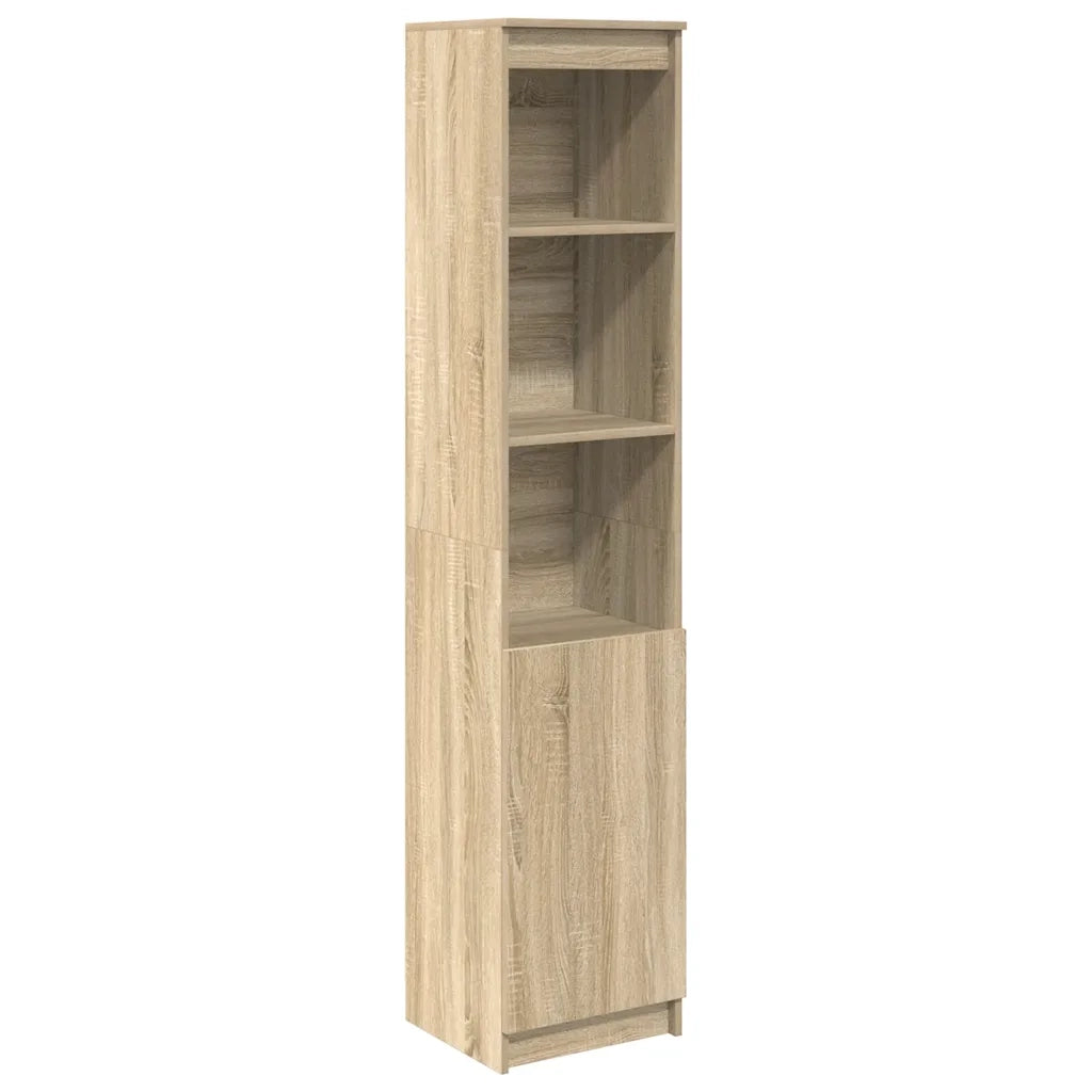 Credenza-Buffet-Armadio da cucina Rovere Sonoma 37,5x35x180 cm in Legno Multistrato 326323