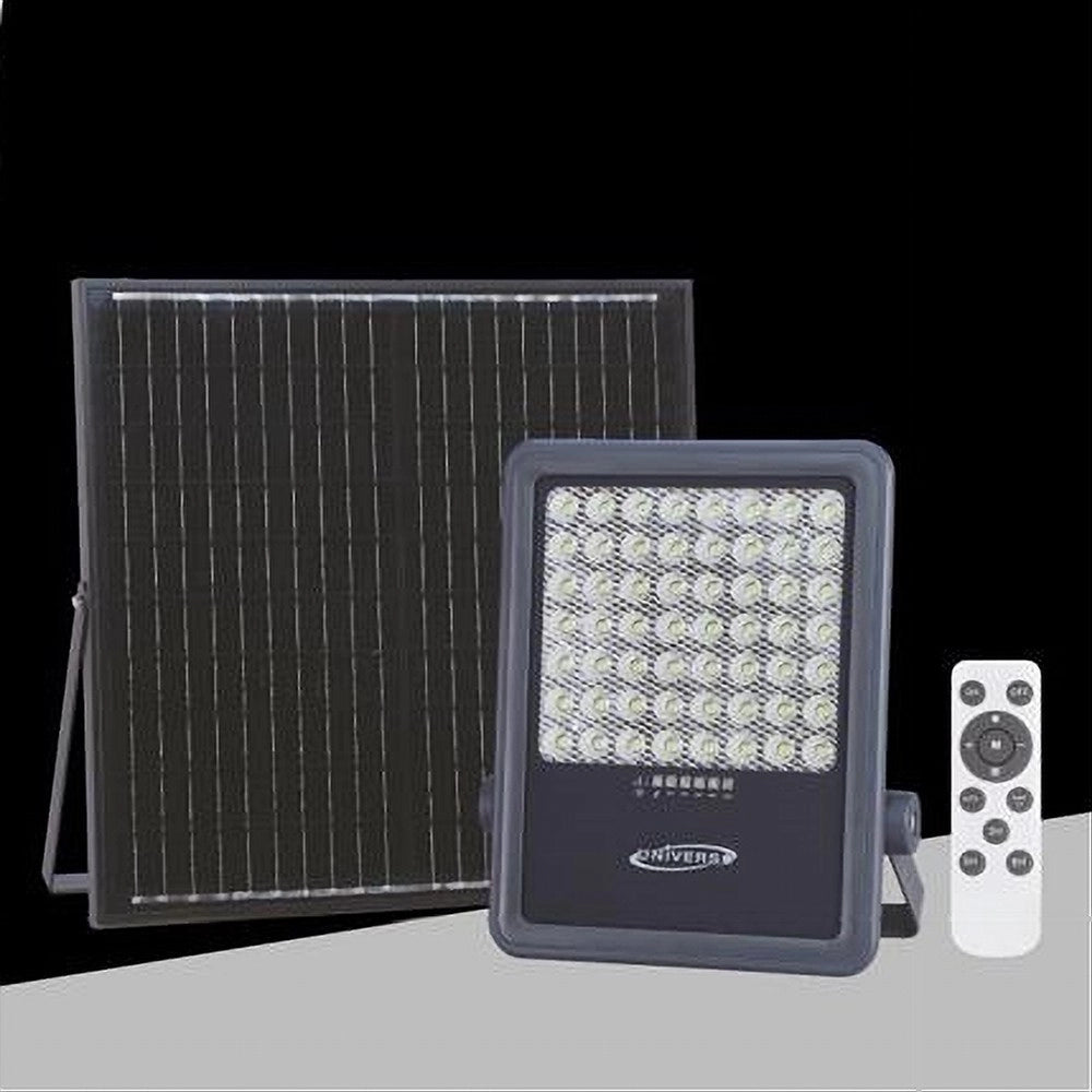 Trade Shop - Faro Led 260 Watt Con Pannello Solare Luce Naturale 4000k Telecomando Tk09-260w -