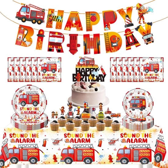 Set di decorazione per festa - Tavola con tovaglia, tovaglioli e serviette - Decorazioni per torta - Accessori per festa per bambini