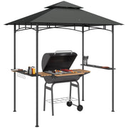 Pergola da Giardino con LED ¨C zephmum ¨C Grigio 240x150x258 cm