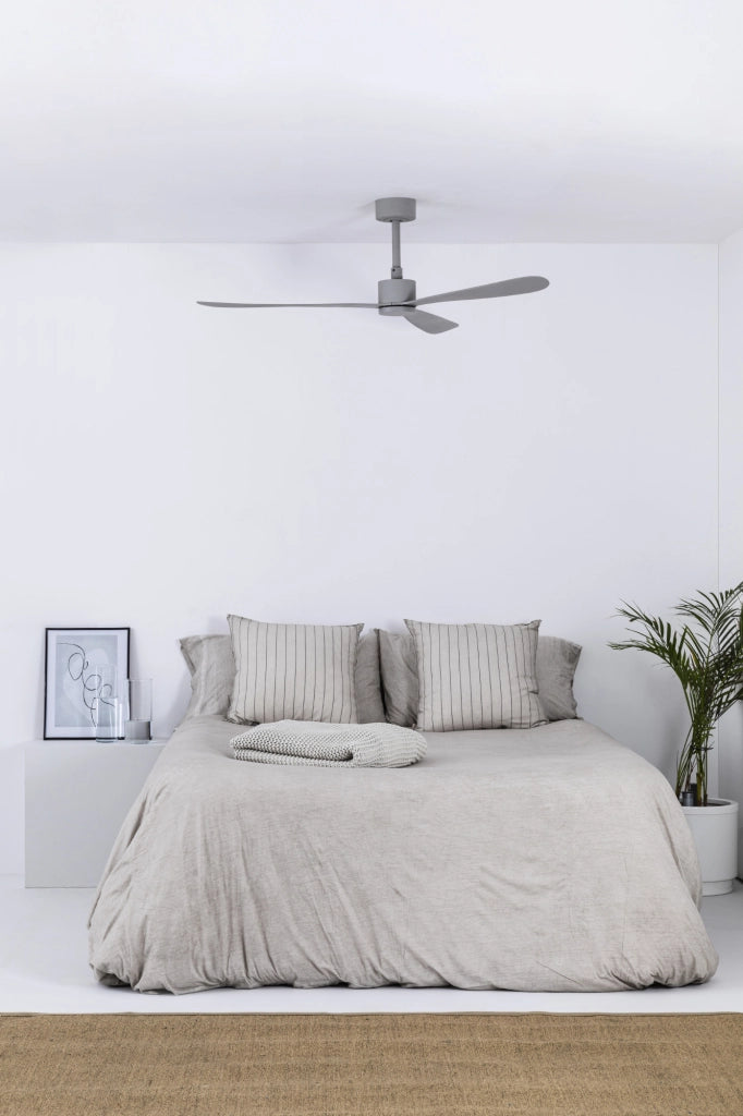 FARO Ventilatore da soffitto Amelia Grigio Opaco Acciaio 3 pale sistema Smart Tuya modello FARO-33762WT