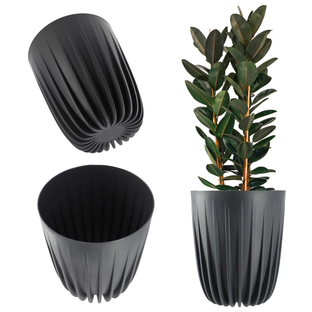 Vaso da fiori KADAX con inserto, rotondo, 25x30 cm, con coperchio in plastica.