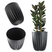 Vaso da fiori KADAX con inserto, rotondo, 25x30 cm, con coperchio in plastica.