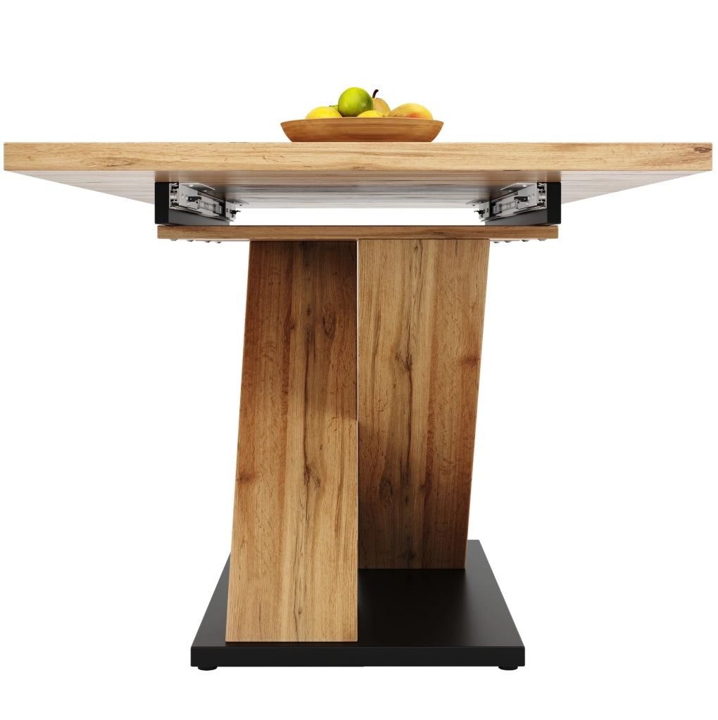 Tavolo allungabile 119x80x75 cm; piano estensibile per 6-8 persone; MDF; colore naturale
