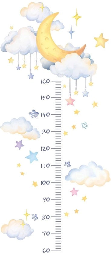 Sticker per Parete Grafico per Bambino - Adesivo Self-Lavabile PVC - Disegni Acquari - Camera da Bambino Carina - Registrazione dei Punti di Riferimento - Protezione delle Pareti - Tavolo di Crescita