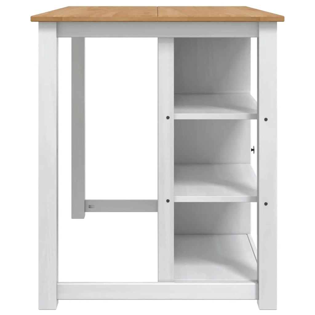 Carrello da Cucina PANAMA 2 pcs Bianco e Cera di Miele 3425391