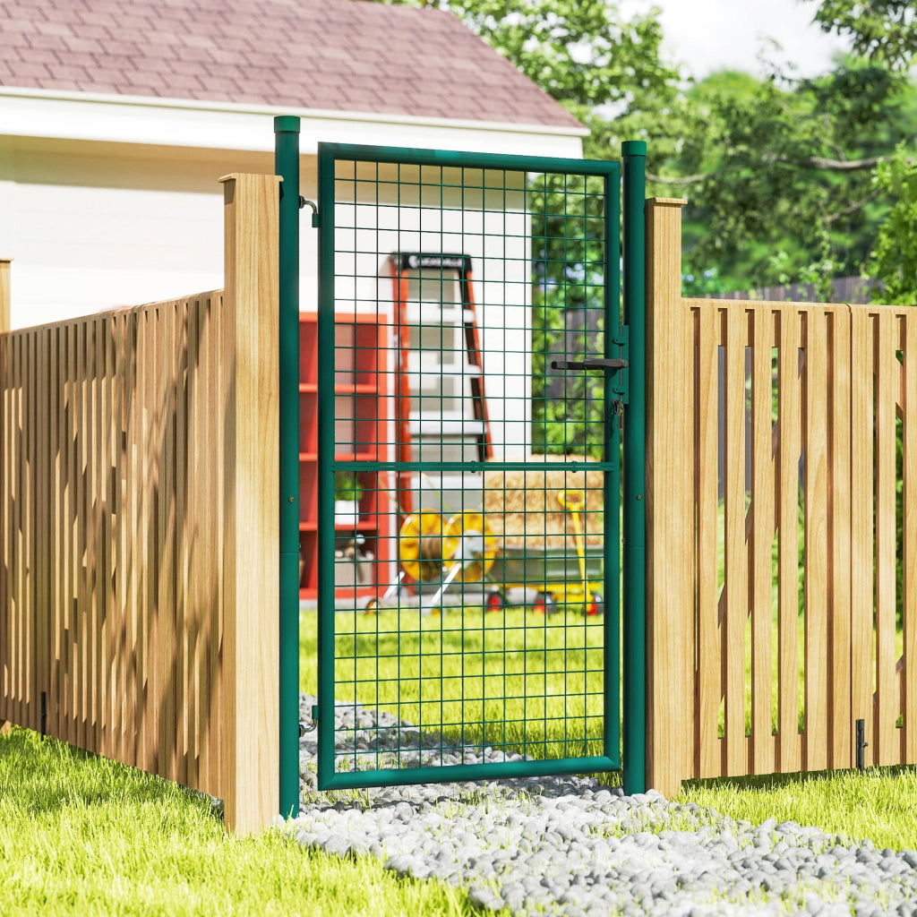 Cancelletto da Giardino in Acciaio ¨C zephmum ¨C Grigio 97x200 cm