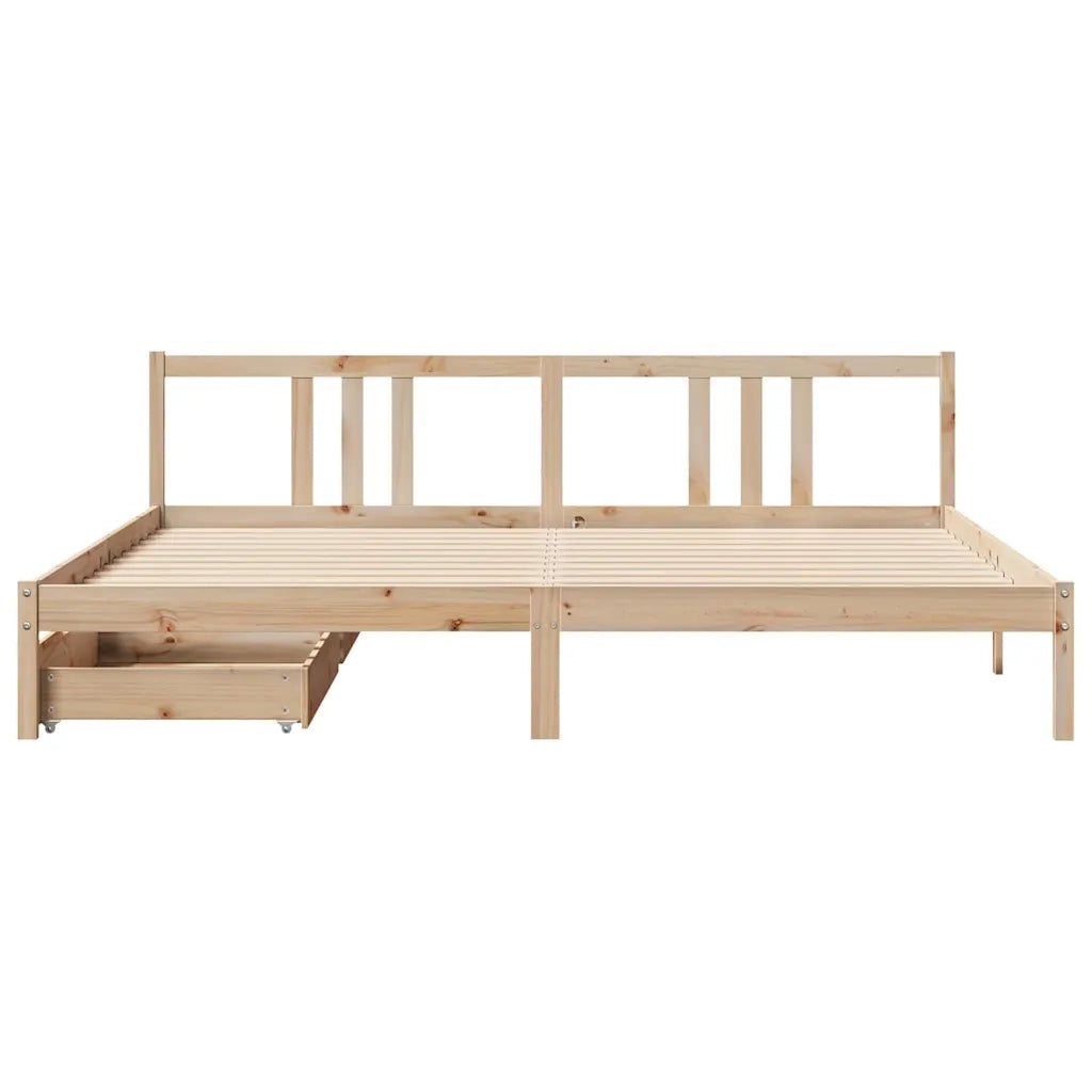 Letto senza Materasso 180x200 cm in Legno Massello di Pino 3301642